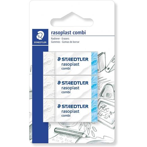 Staedtler Rastoplast Combi Erasers - Pack of 3