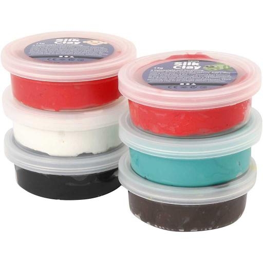 Creativ Silk Clay 14g, Christmas Colours - Pack of 6