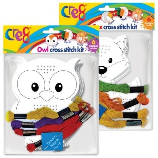 Cre8 Cross Stitch Kit - Fox or Owl Design