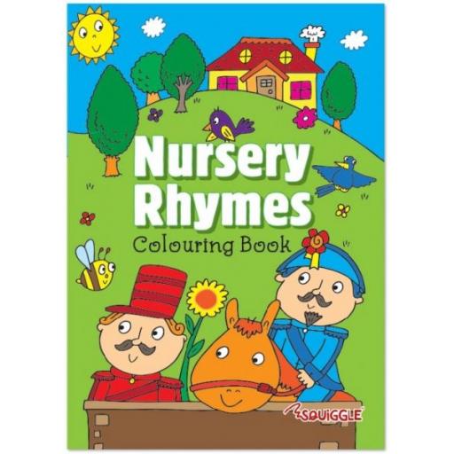 Squiggle A4 Nursery Rhymes Colouring Book
