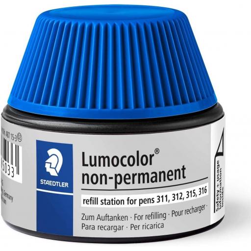 Staedtler Lumocolor Non-Permanent Ink Refill - Blue