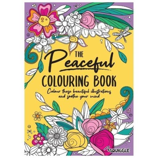 Squiggle The Peaceful A4 Adult Colouring Book