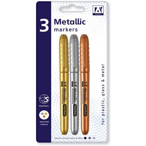 IGD Metallic Markers - Pack of 3