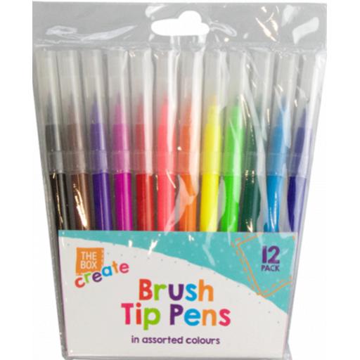 The Box Brush Tip Colouring Pens - Pack of 12