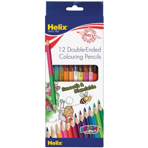 Helix Double Ended Colouring Pencils - Pack of 12