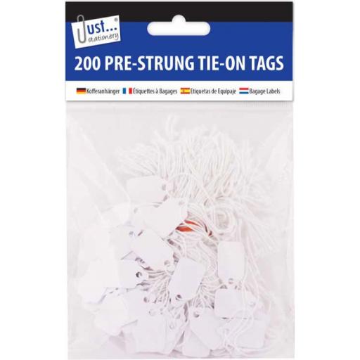 JS Pre-Strung Tie-on Tags - Pack of 200