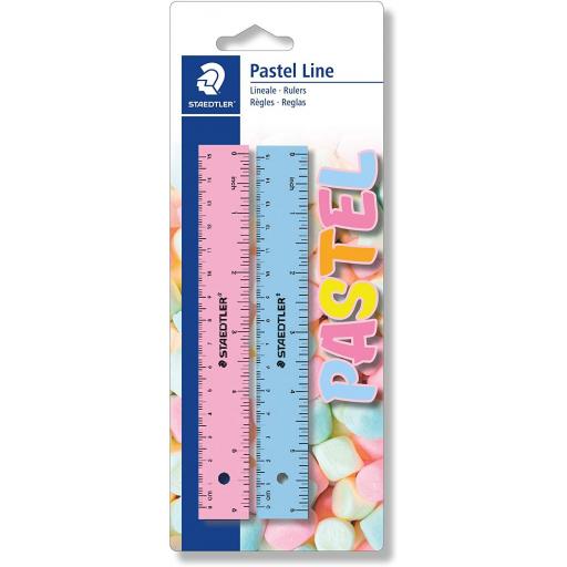 Staedtler Pastel Line Ruler 15cm Rulers - Pack of 2