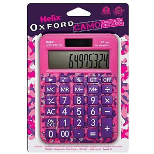 Helix Oxford Camo Calculator - Pink