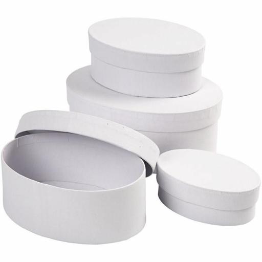 Creativ Paper Mache Oval Boxes - Set of 4