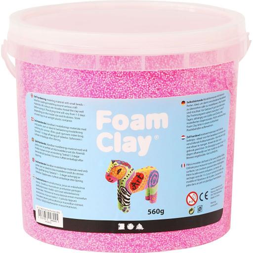 Creativ Foam Clay 560g Bucket - Neon Pink