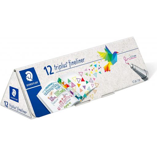 Staedtler Triplus Fineliner 0.3mm, Assorted Colours - Box of 12