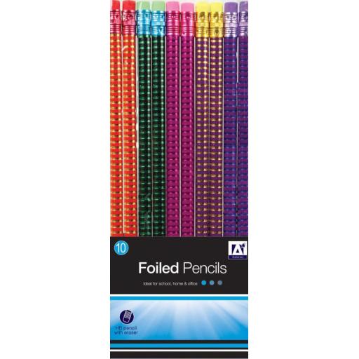 IGD Holographic Foiled HB Pencils - Pack of 10