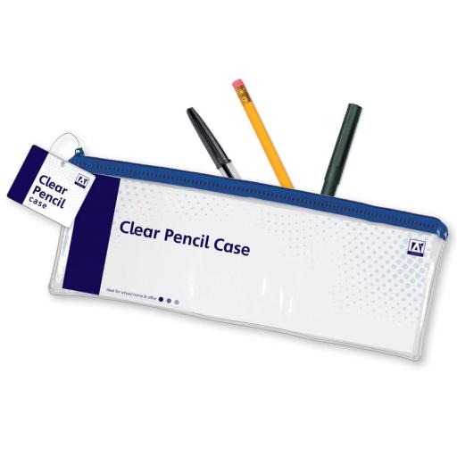 IGD Clear Pencil Case, 33x14cm