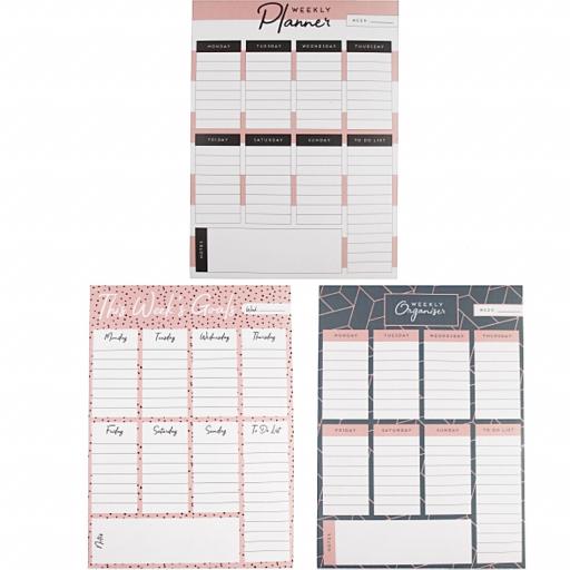 Gem A4 Weekly Organiser/Planner Pad - Assorted Designs