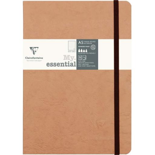 Clairefontaine My Essential A5 Dot Grid Notebook - Brown
