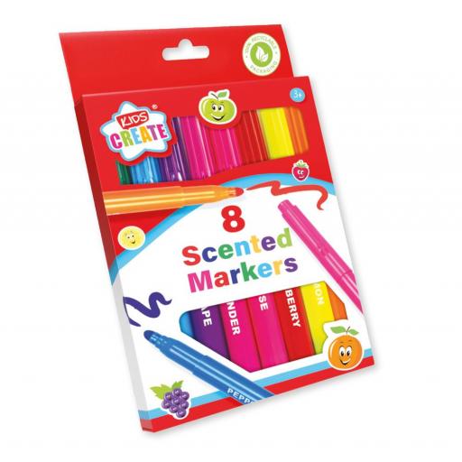 Kids Create Scented Colouring Markers - Pack of 8
