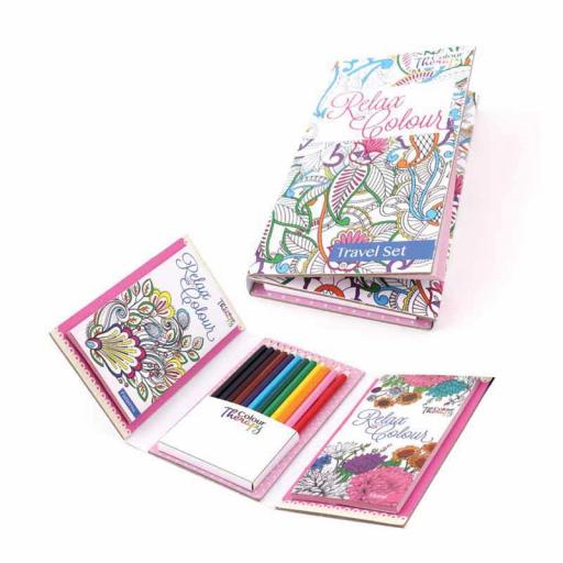 Colour Therapy Travel Colouring Set - Assorted Designs