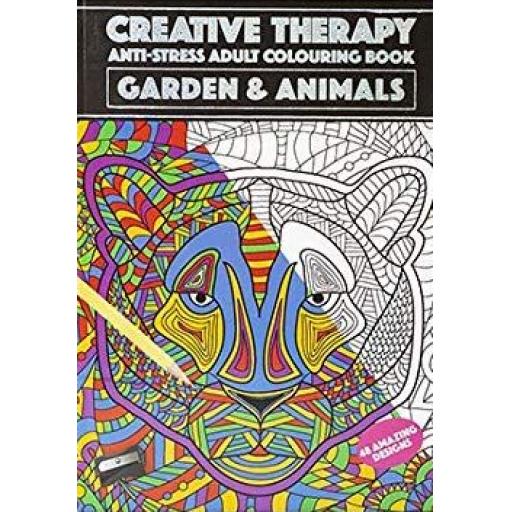 PMS Creative Therapy A4 Colouring Book Garden & Animals