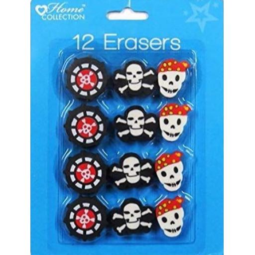 Home Collection Pirate Birthday Erasers - Pack of 12