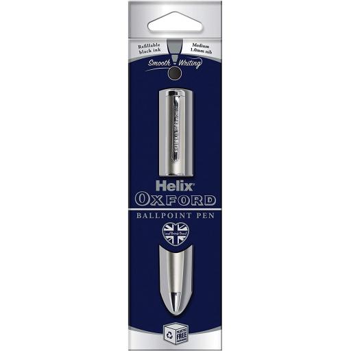 Helix Oxford Premium Ballpoint Pen - Stainless Steel