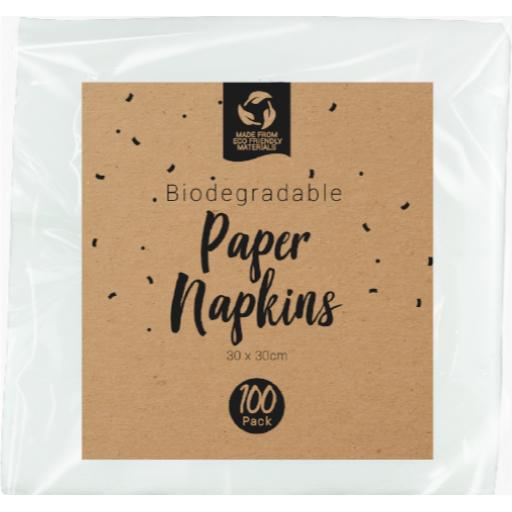 Biodegradable Paper Napkins - Pack of 100