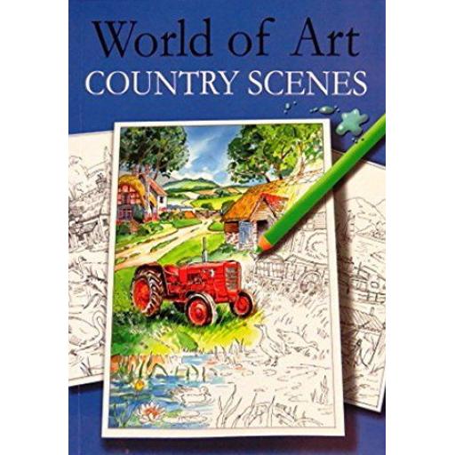 World of Art A4 Colouring Book - Country Scenes