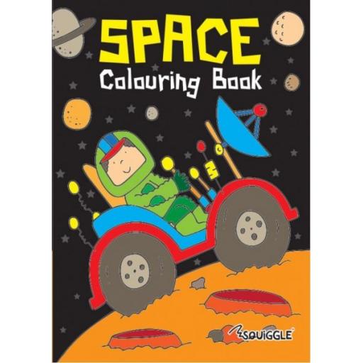 Squiggle A4 Space Colouring Book