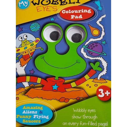 My Wobbly Eyes A4 Colouring Book - Amazing Aliens