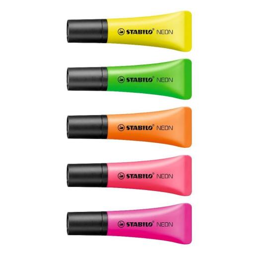 Stabilo Neon Highlighter Pens - Pack of 5