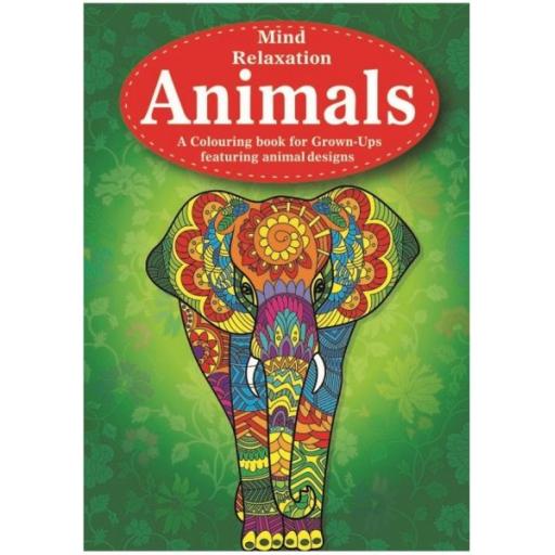 Squiggle A4 Adult Colouring Book - Animals