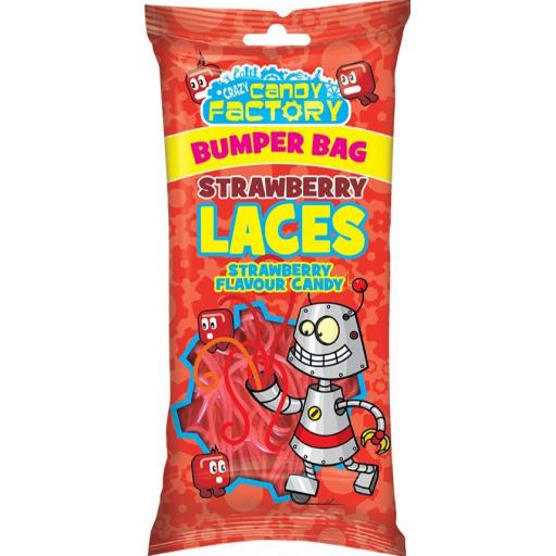Crazy Candy Factory Strawberry Laces 225g