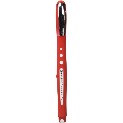 Stabilo Worker Colourful Pen, Med - Red