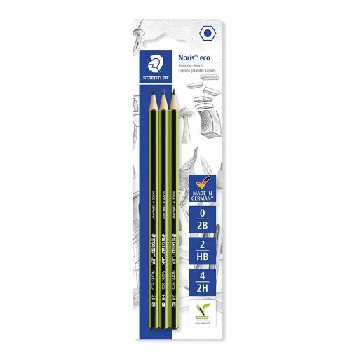 Staedtler Eco Pencils Assorted Grades - Pack of 3