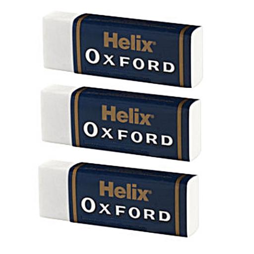 Pack of 3 Helix Oxford Large Sleeved Eraser 