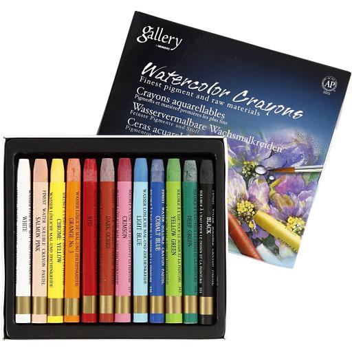 Gallery Watercolor Crayons - Pack of 12