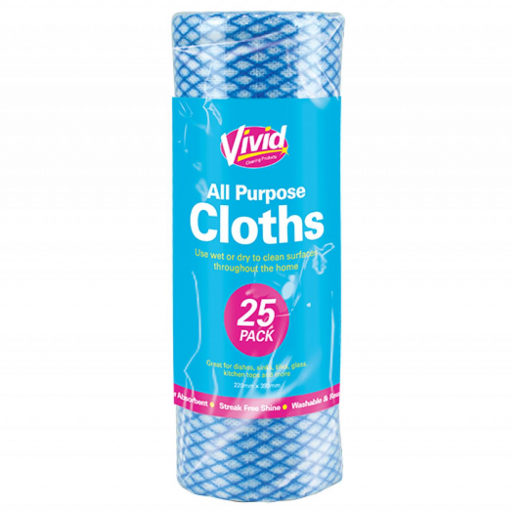 Vivid All Purpose Cloths - Roll of 25