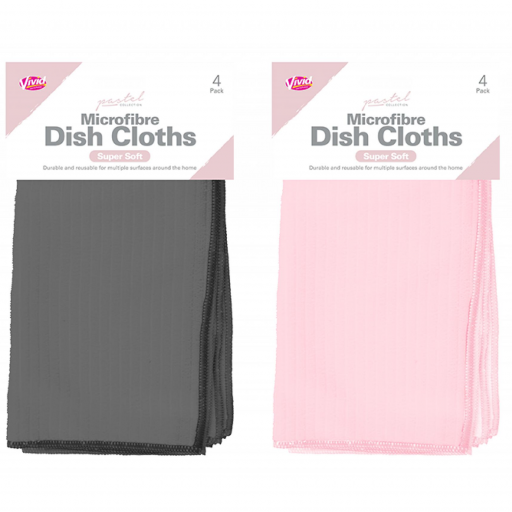Vivid Microfibre Supersoft Dish Cloths - Pack of 4