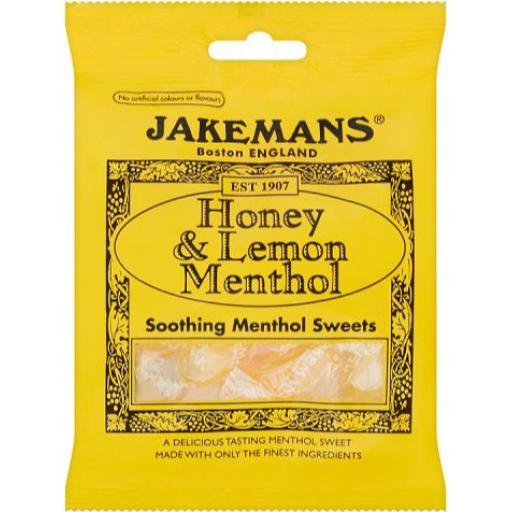 Jakemans Soothing Menthol Sweets, Honey & Lemon 100g