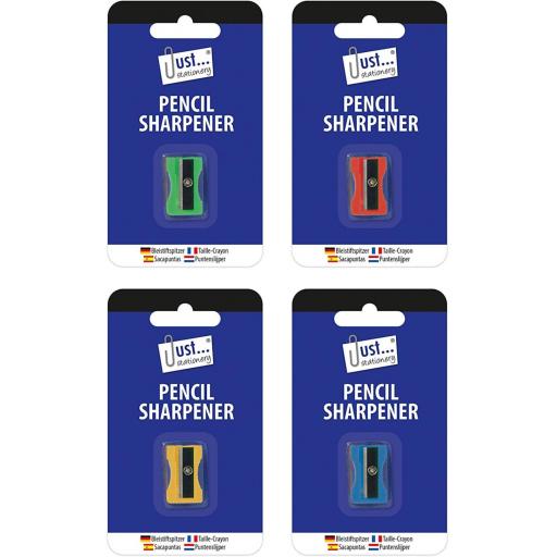 JS Plastic Pencil Sharpener - Assorted Colours