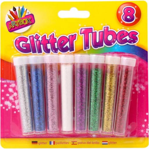 Artbox Glitter Tubes Assorted Colours - Pack of 8