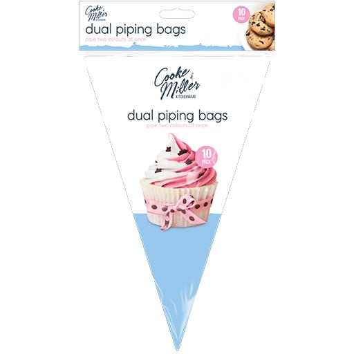 Cooke & Miller Dual Piping Bags - Pack of 10