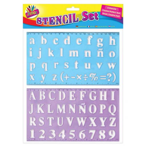 Artbox Stencils Assorted Colours - Pack of 2