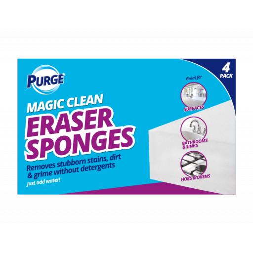 Purge Magic Clean Eraser Sponges - Pack of 4