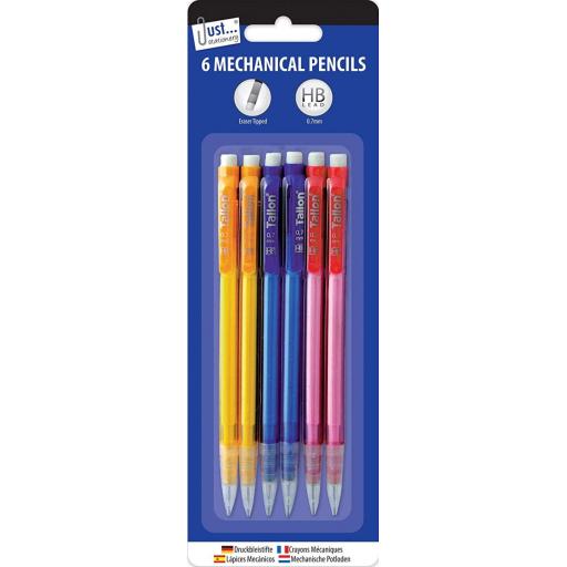 JS Mechanical Pencils HB 0.7mm - Pack of 6