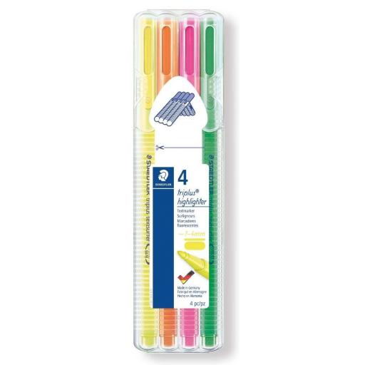 Staedtler Triplus Textsurfer Assorted Colours - Pack of 4