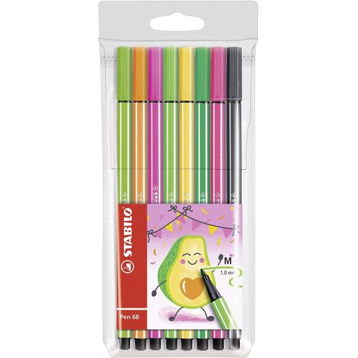Stabilo Pen 68 Living Colours, Avocado - Pack of 8