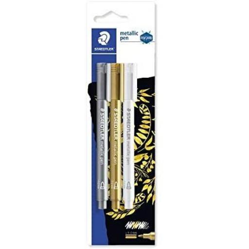 Staedtler Metallic Marker Pens - Pack of 3