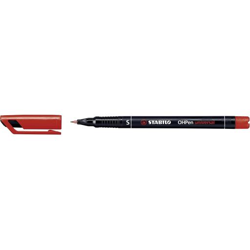 Stabilo OH Pen Permanent, Superfine - Red