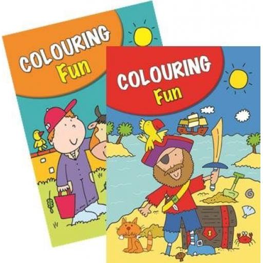 Squiggle A4 Colouring Fun Assorted Designs, Farm & Pirate - Set of 2