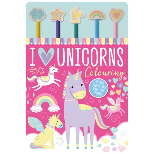 I Love Unicorns Colouring Book Set